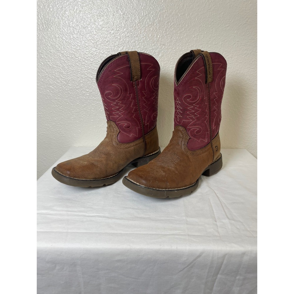 Durango 1M Kid's‎ Lil' Rodeo Briar Brown & Brick Red Western Boot DBT0222TS
